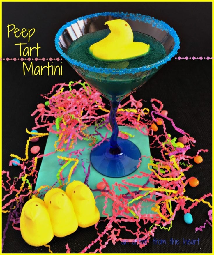Close up of PEEP Tart Martini
