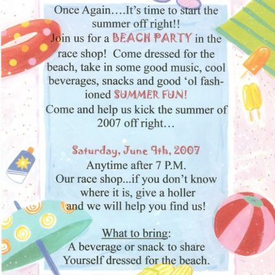 Summer Beach Party … June 2007