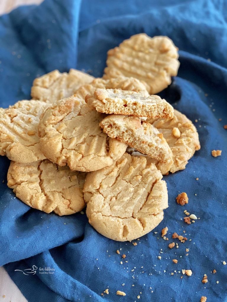 Grandma Jane's Peanut Butter Cookies chewy inside, light & crisp outside