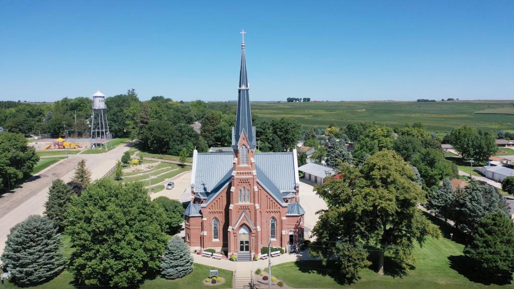 Photo from the Harlan Newspaper of St. Joseph Catholic Church in Earling Iowa