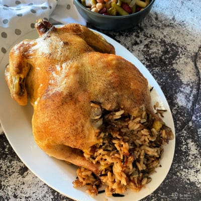 Easy Baked Chicken with Wild Rice Stuffing