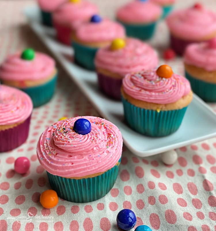 Bubblegum Cupcakes With Bubblegum Buttercream Frosting Recipe