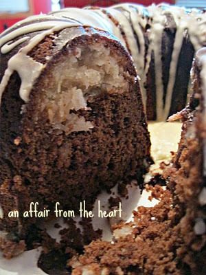 Chocolate Macaroon Tunnel Bundt Cake
