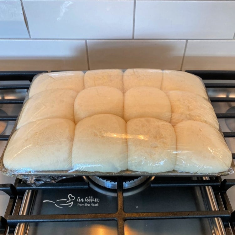 package of buns on stove