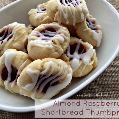 Almond Raspberry Shortbread Thumbprint Cookies