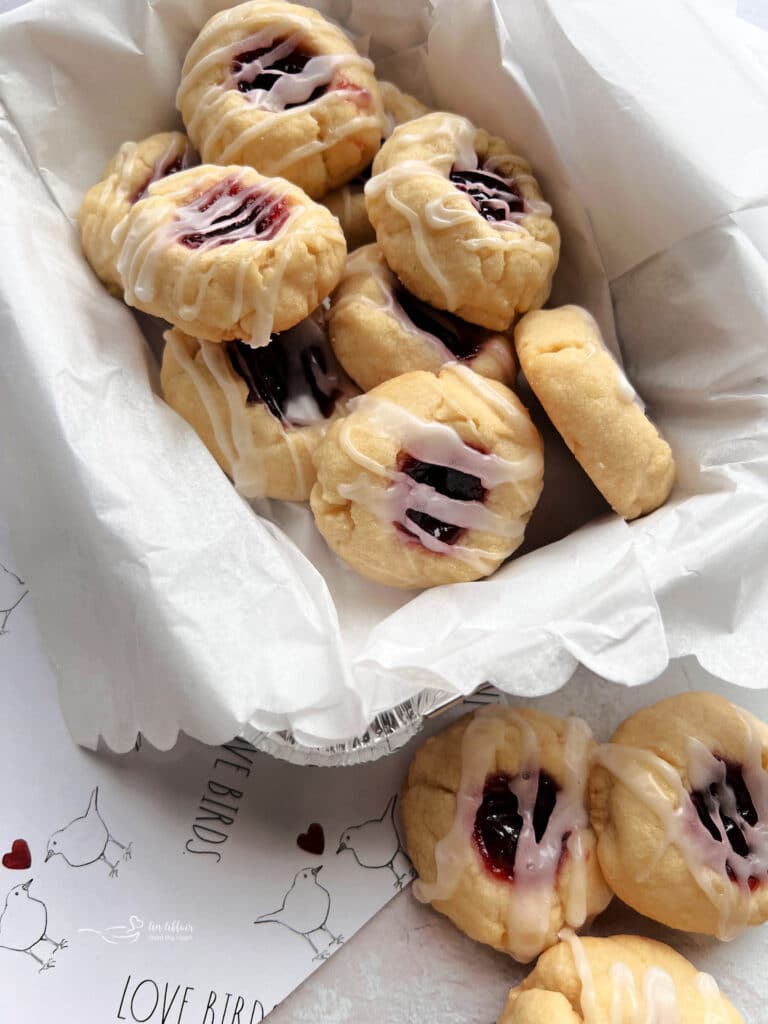 Almond Raspberry Shortbread Thumbprints