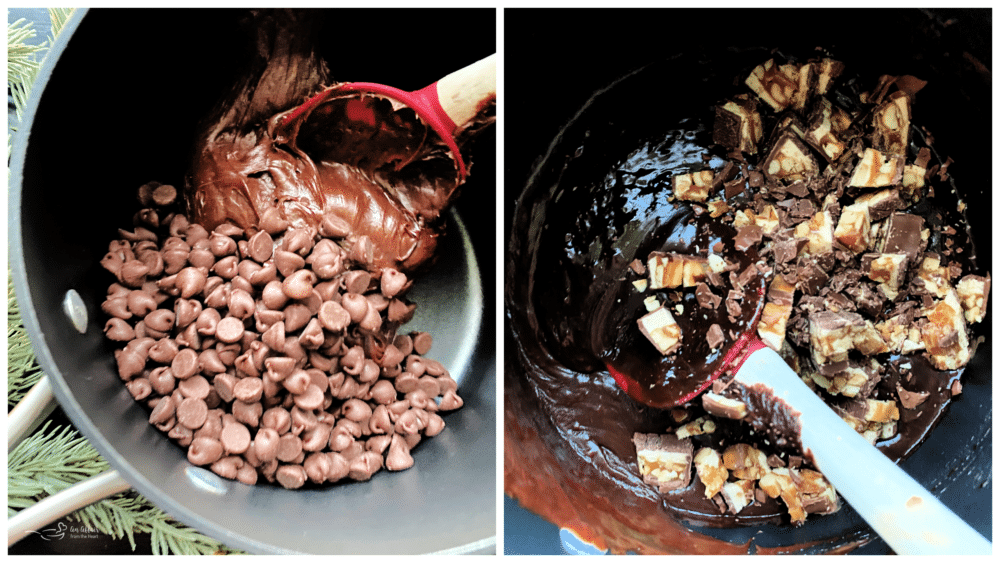 melting chocolate for candy bar fudge