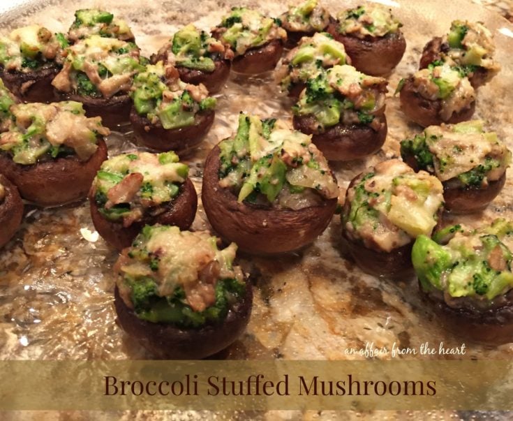 Broccoli Stuffed Mushrooms - One of my MOST FAVORITE appetizers