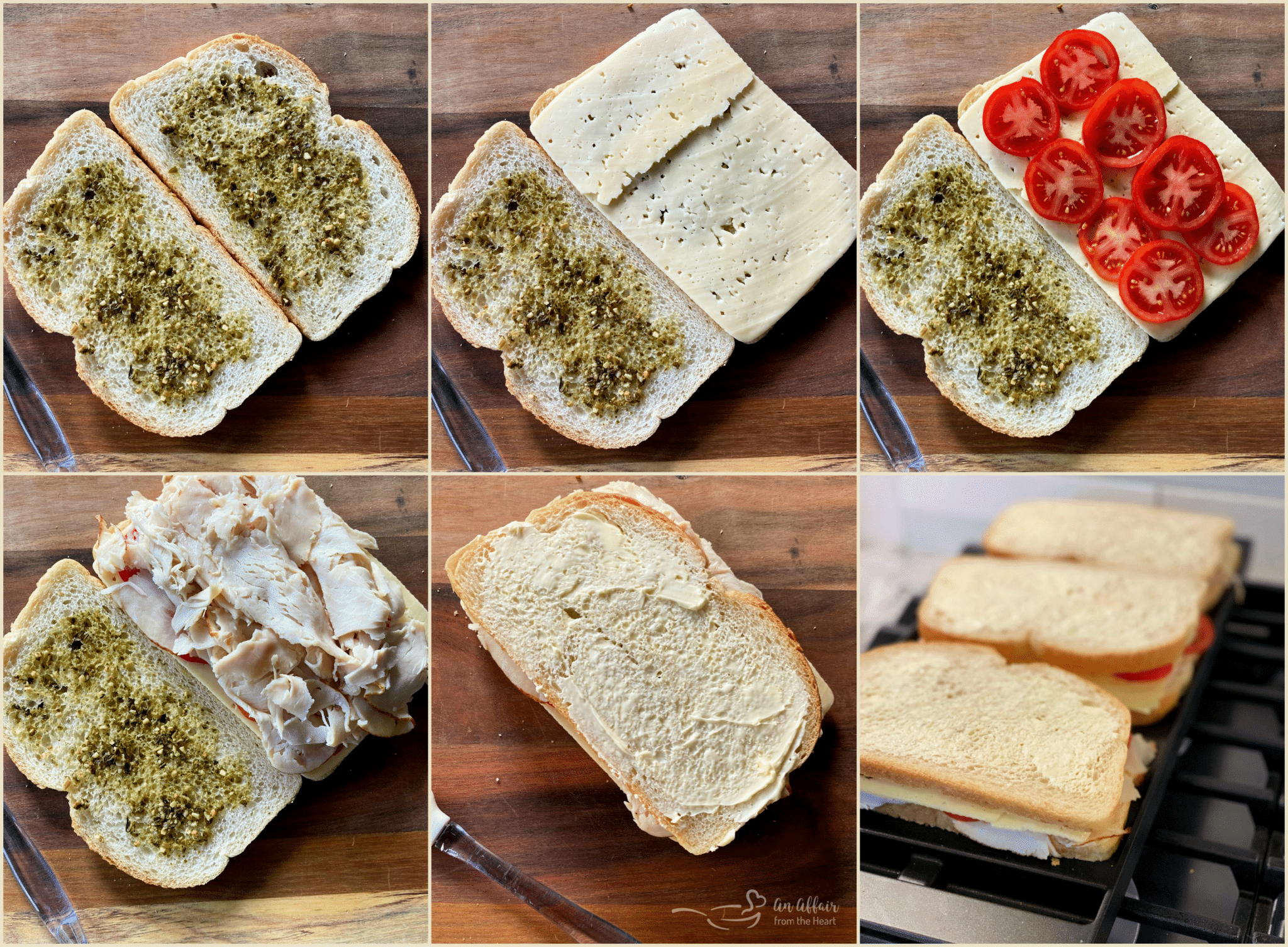 Grilled Turkey & Havarti Sandwiches Gourmet Pesto Grilled Cheese