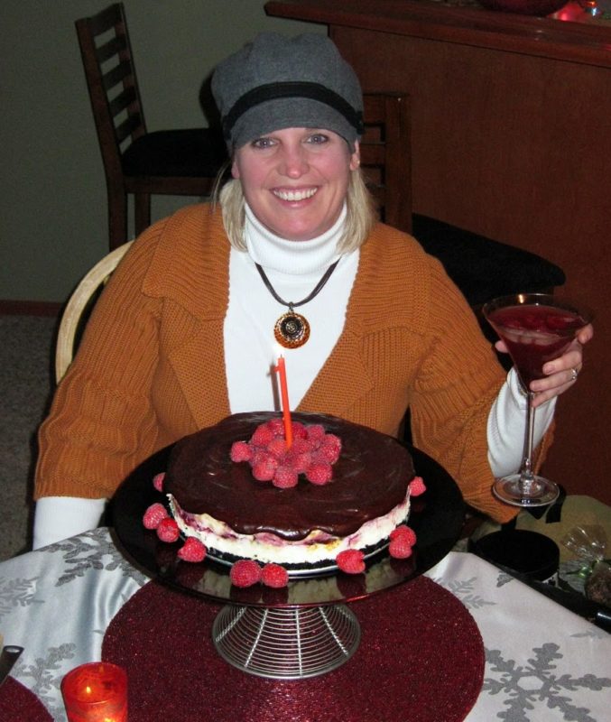 Wanda with cake