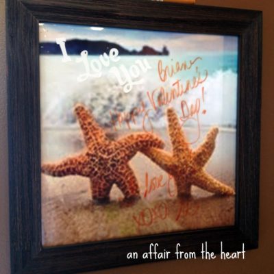 Dry Erase Board made from a Photo and Frame