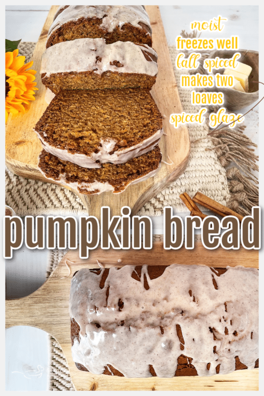 pumpkin bread with frosting