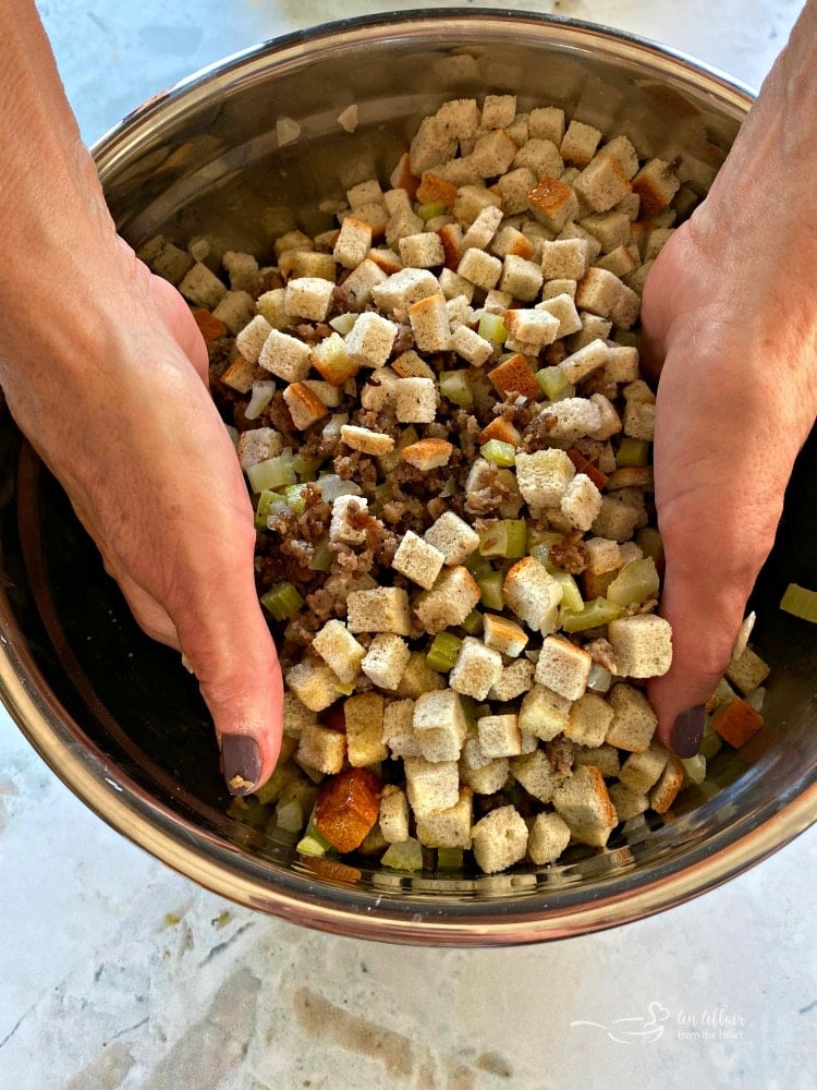 My Mom's Sausage & Sage Dressing - The only Thanksgiving Stuffing