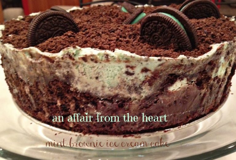 Mint Brownie Ice Cream Cake