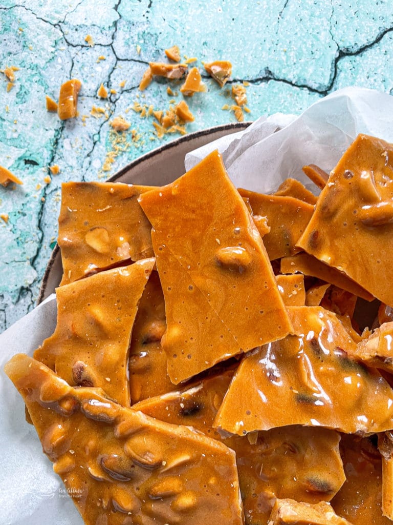 Lovely peanut brittle ready to serve