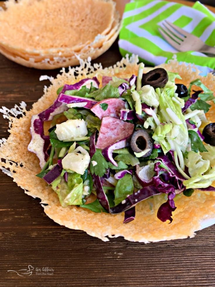Beautiful Parmesan Cheese Bowls made in the microwave.