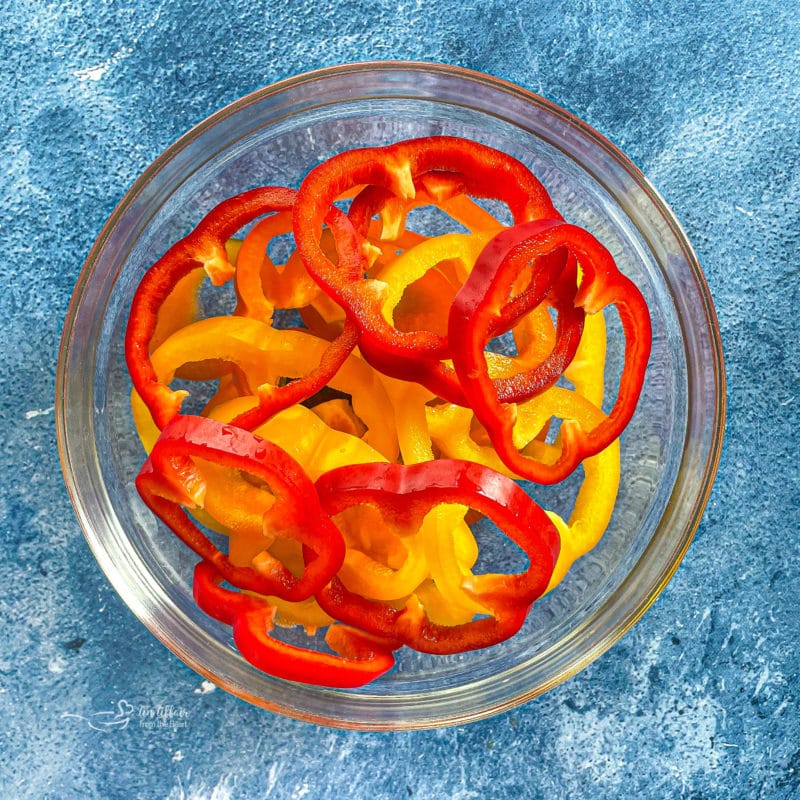 Bell peppers in bowl