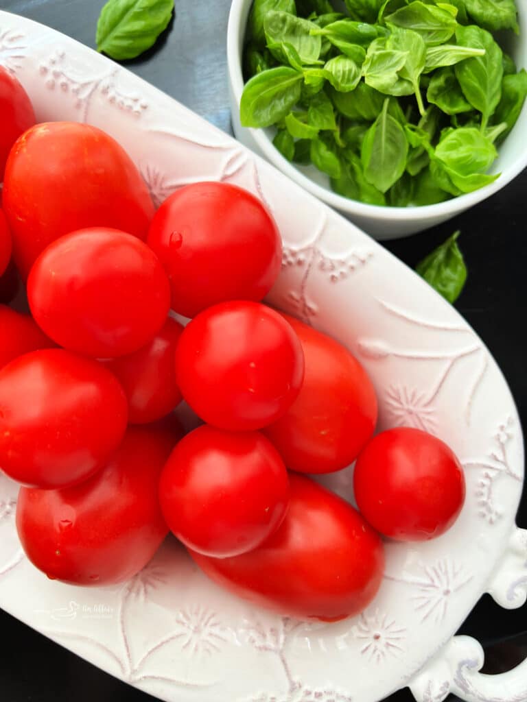 tomatoes and fresh basil