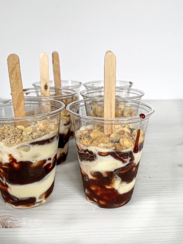 Buster Bars prepared in cups