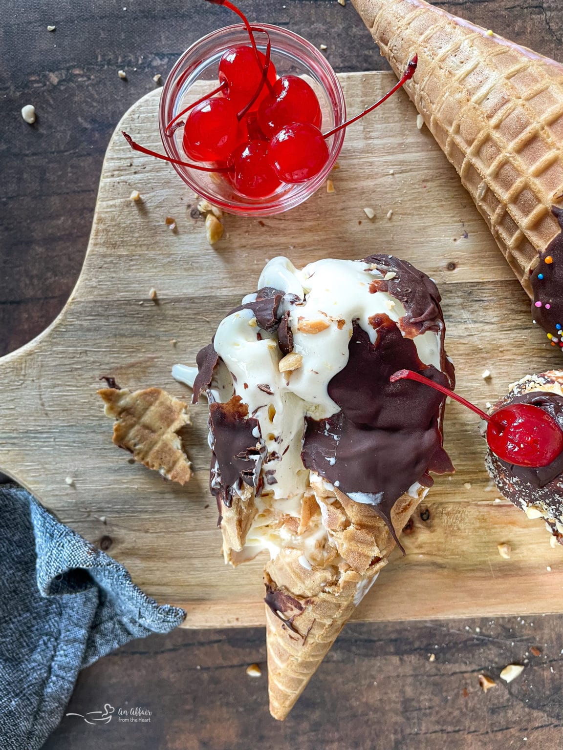 Make Homemade Drumsticks Nutty Chocolate Dipped Ice Cream Cones