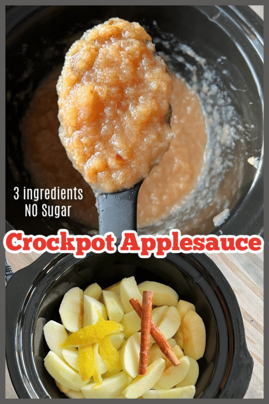 crockpot apple sauce recipe card