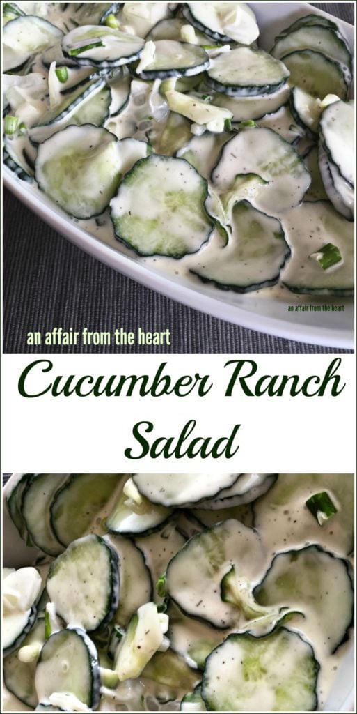 Cucumber Ranch Salad | An Affair from the Heart
