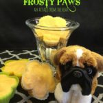 Pinterest image with text "homemade Frosty Paws"