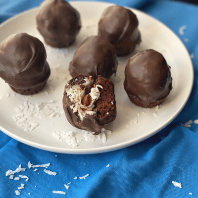Almond Joy Brownie Bites