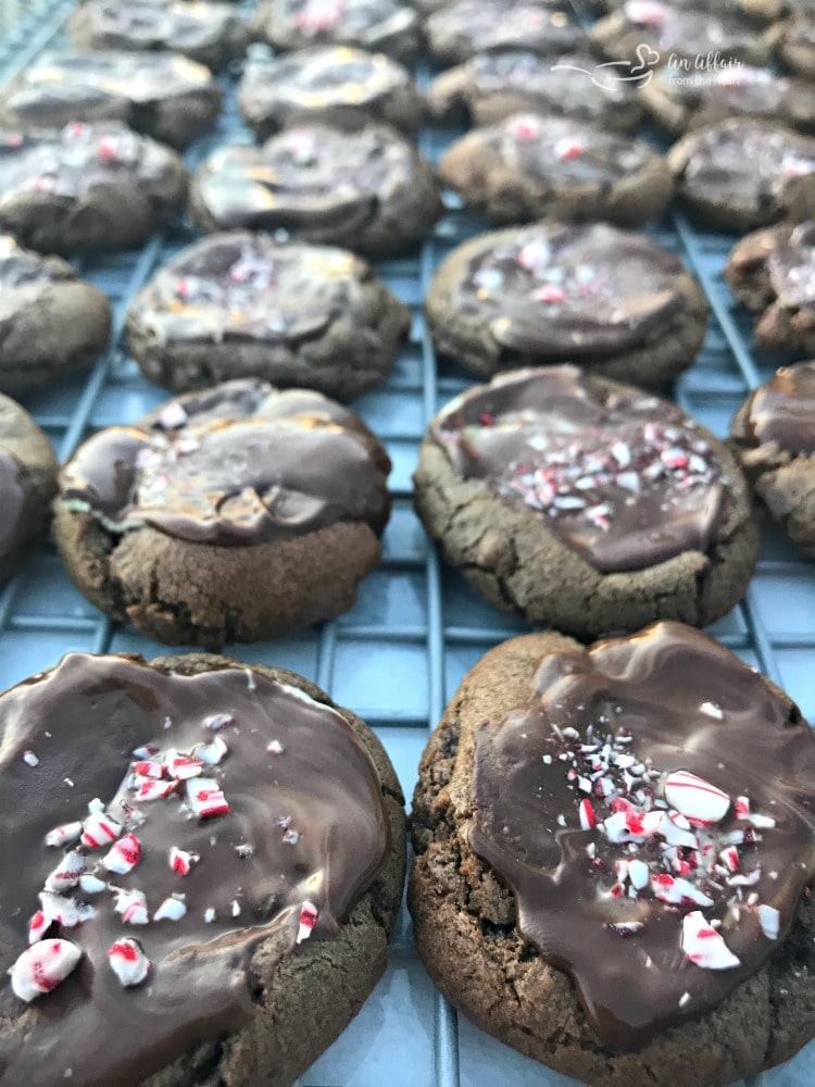 Chocolate Mint Candy Cookies