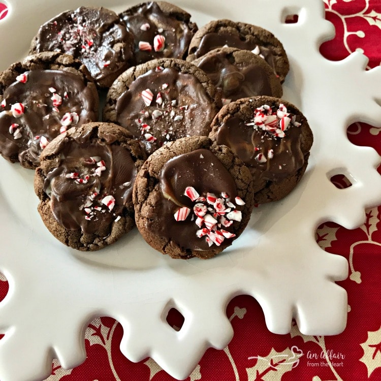 Chocolate Mint Candy Cookies