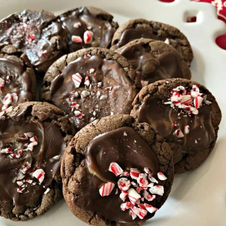 Chocolate Mint Candy Cookies - frosted with Andes Mints