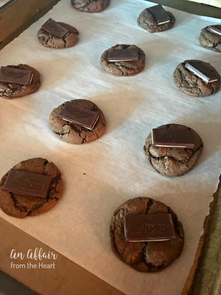 Chocolate Mint Candy Cookies