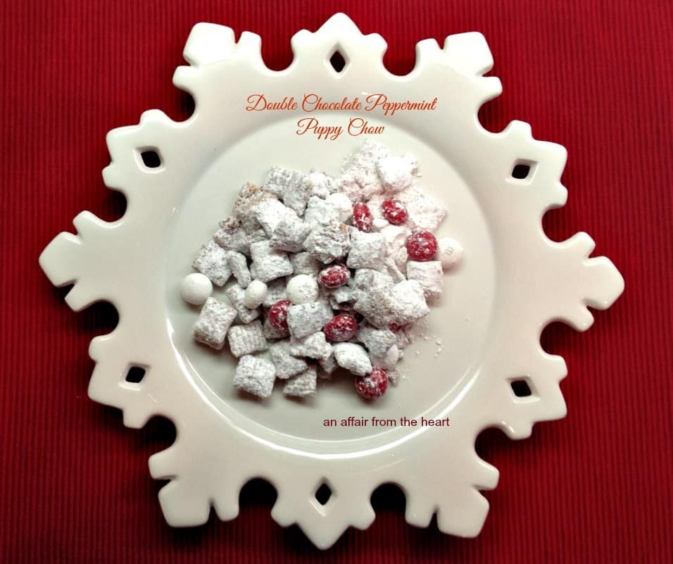 Double Chocolate Peppermint Puppy Chow