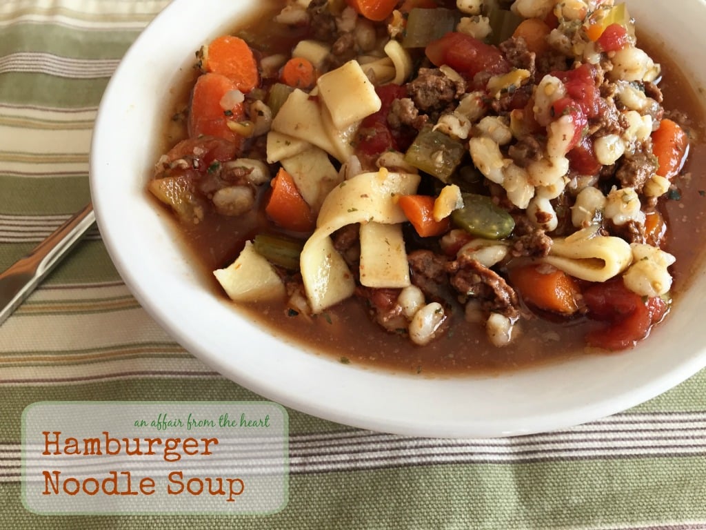 Hamburger Noodle Soup