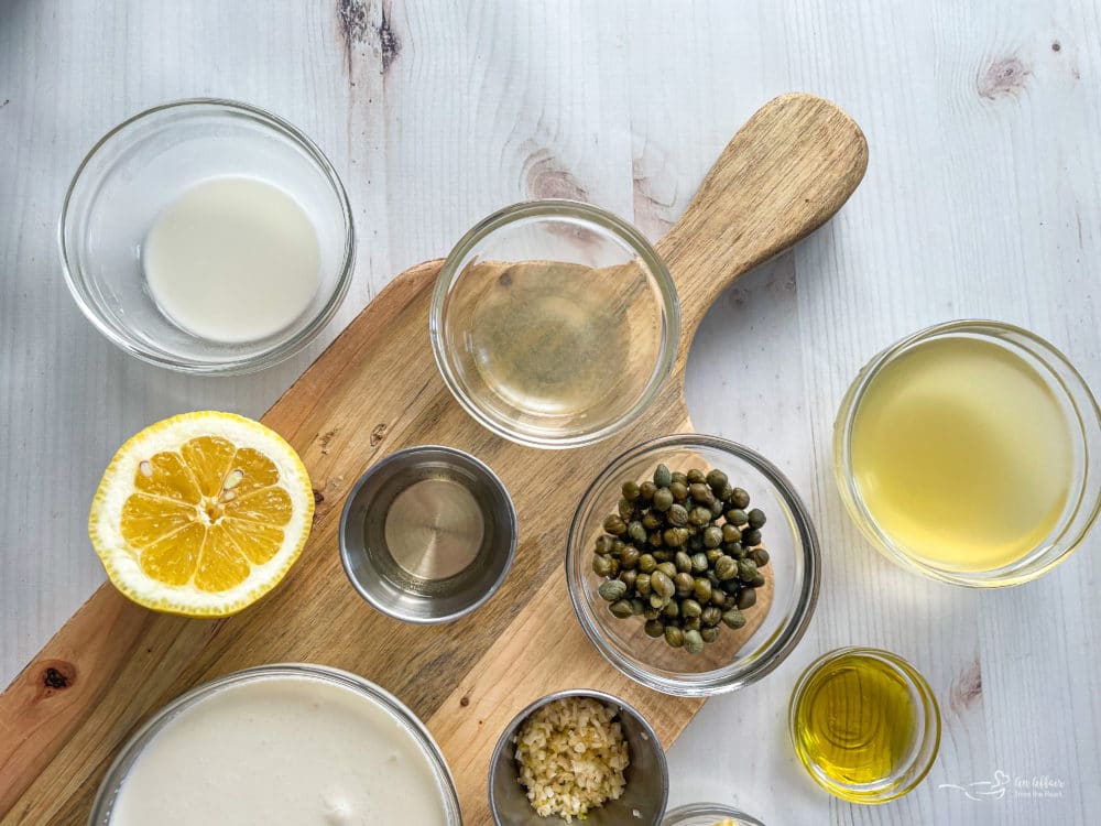 ingredients for lemon caper sauce