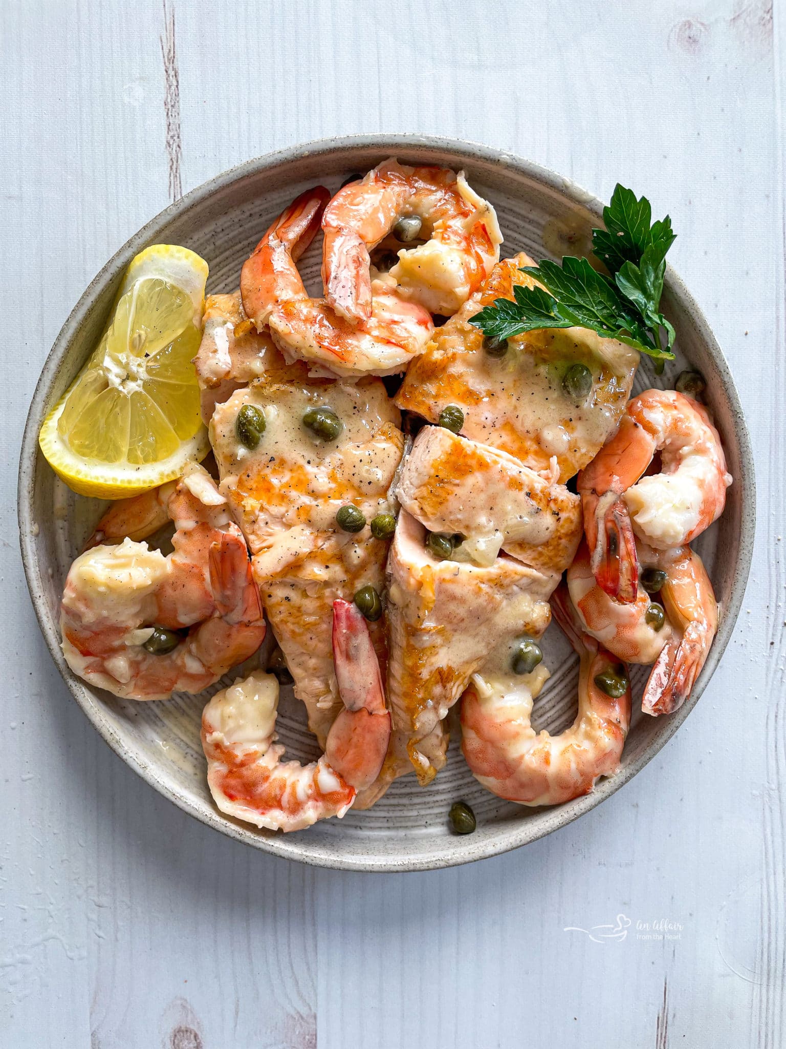 Salmon And Shrimp With Lemon Caper Sauce Gorgeous 30 Minute Meal