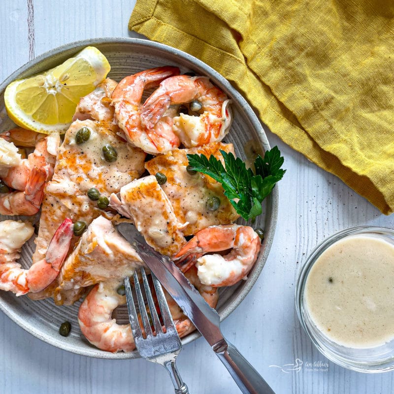 Shrimp with Lemon and Capers - Southern Cast Iron