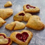 Close up of Heart Shaped Cherry Hand Pies