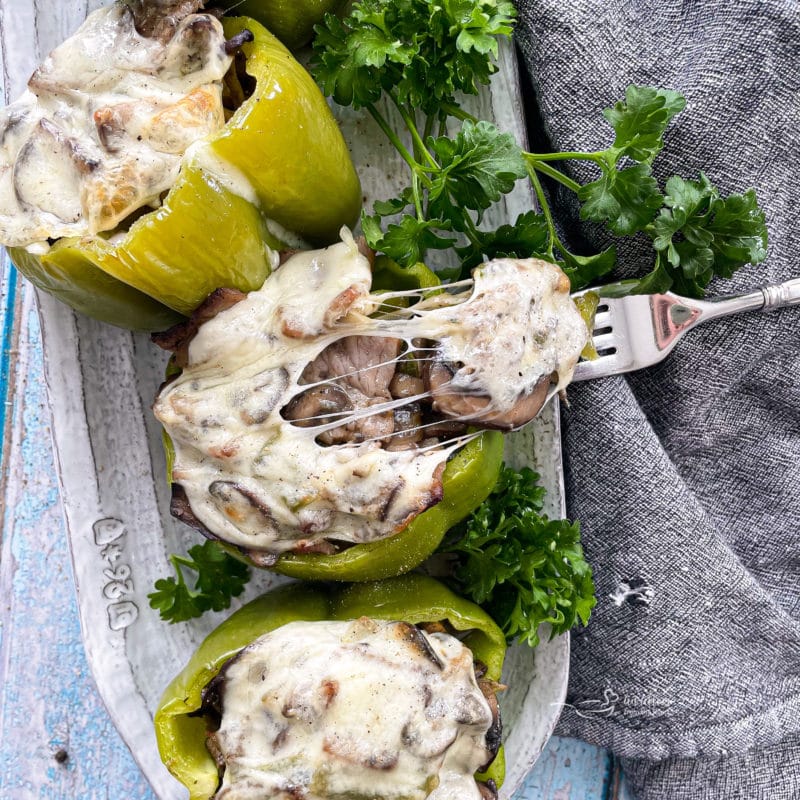 Philly Cheesesteak Stuffed Peppers bite