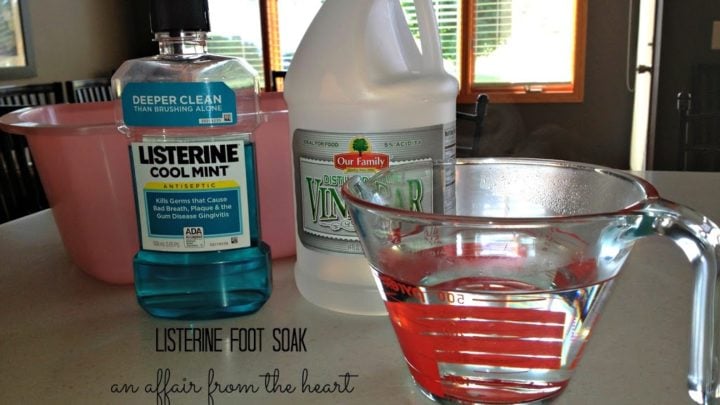 listerine and dry feet