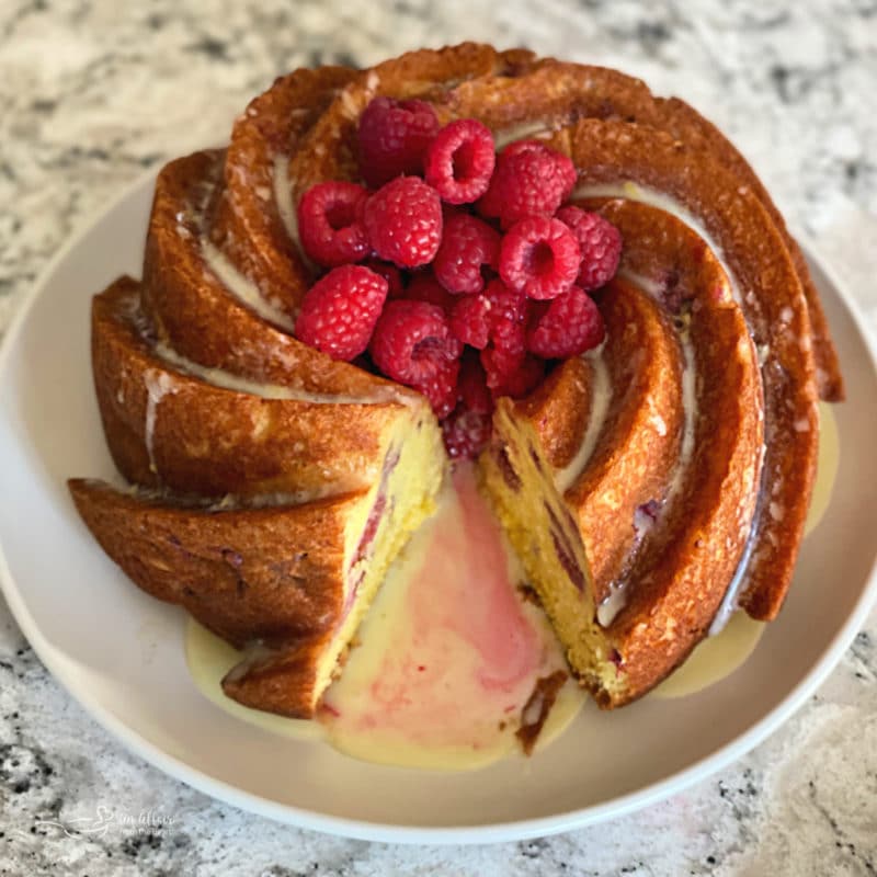 Lemon Raspberry Mini Bundt Cakes - Sugar Salt Magic