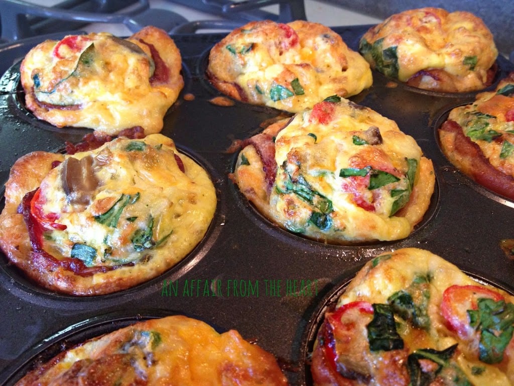 Muffin Cup Omelettes - An Affair from the Heart