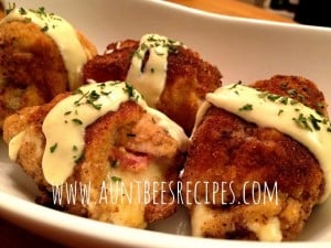 Chicken Cordon Bleu with Parmesan Cream Sauce