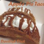 Close up of Apple pie tacos