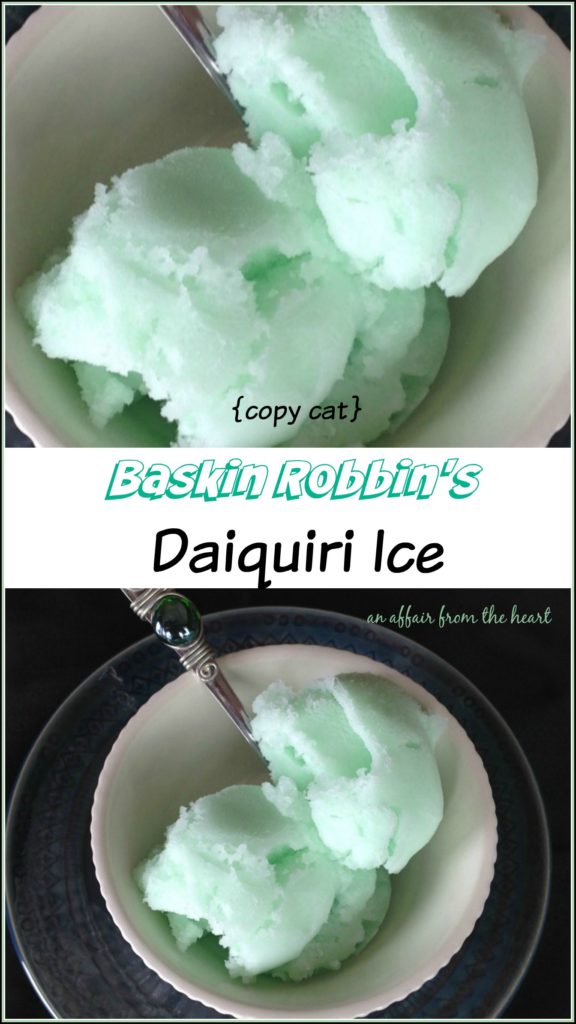 {copy cat} Baskin Robbin's Daiquiri Ice