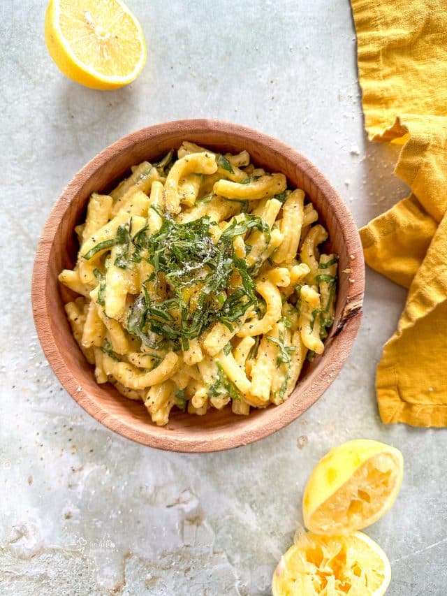 LEMON BASIL PASTA SALAD STORY