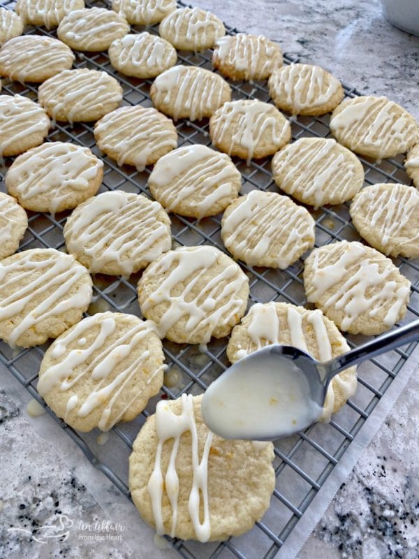 Chewy glazed lemon cookies