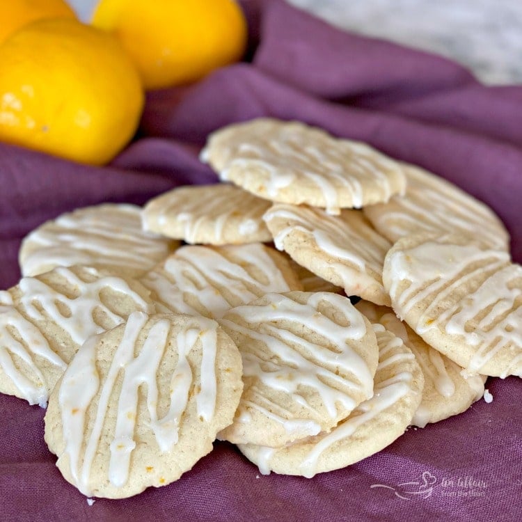 Chewy glazed lemon cookies