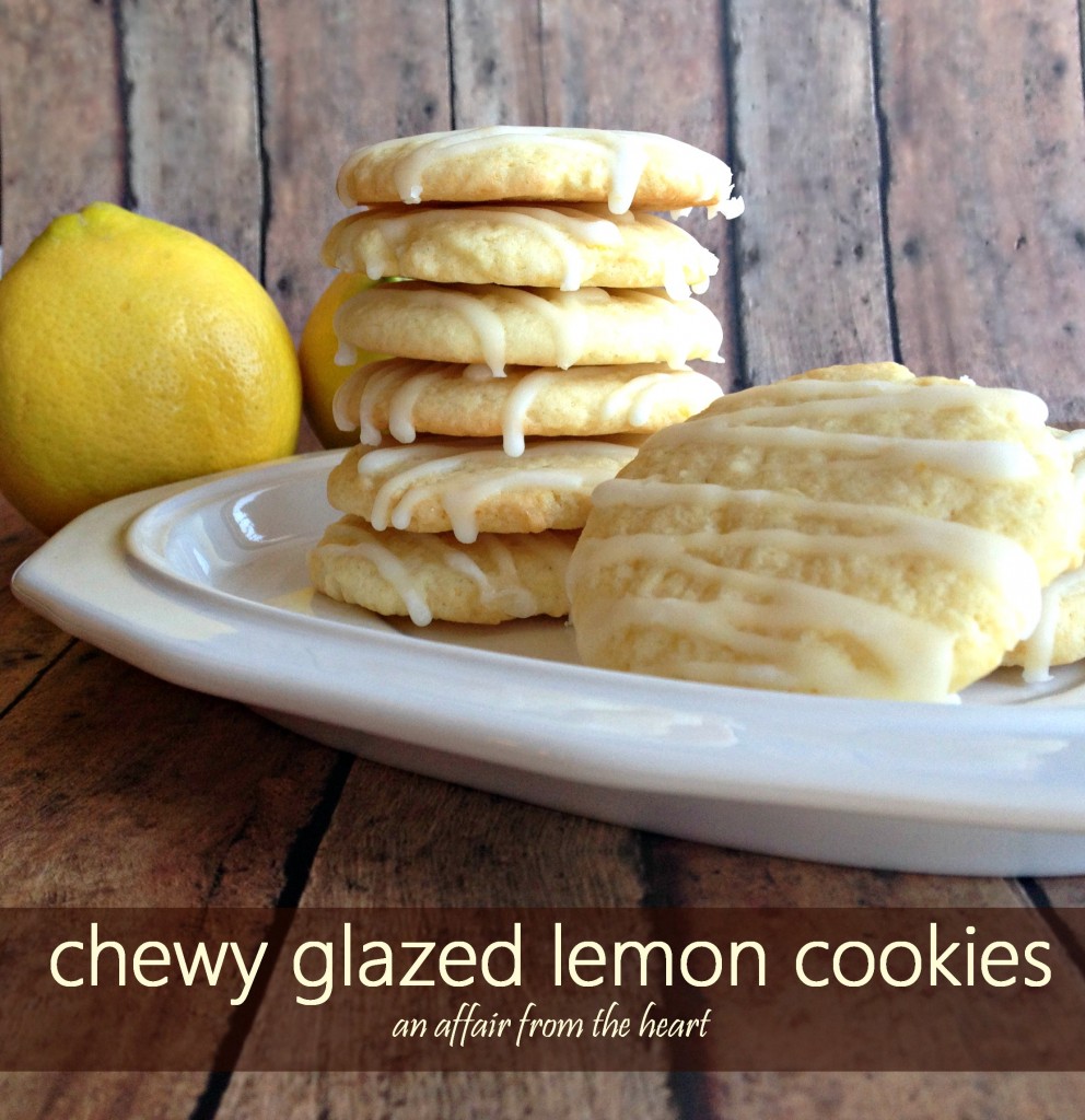 chewy glazed lemon cookies