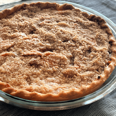 Spiced Peach Pie with Crumb Topping
